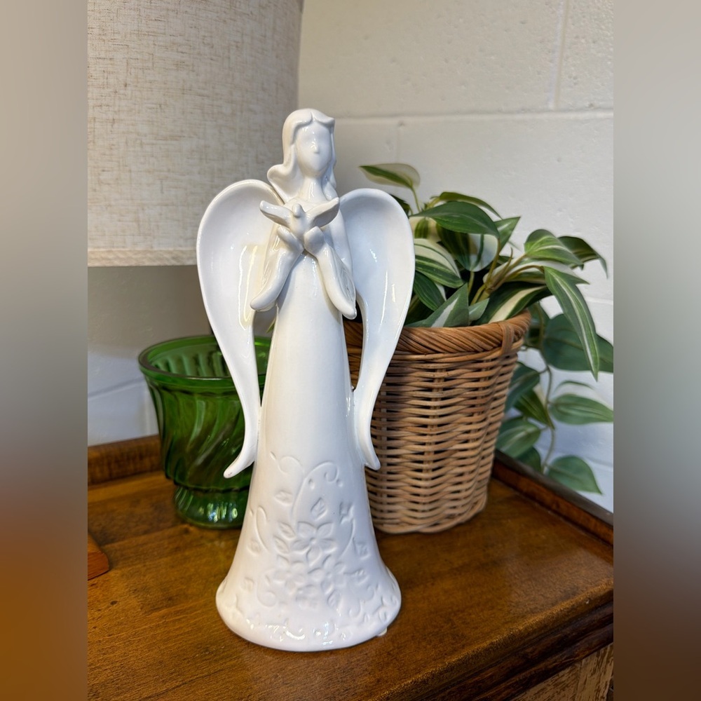 Contemporary Angel with Bird 10”